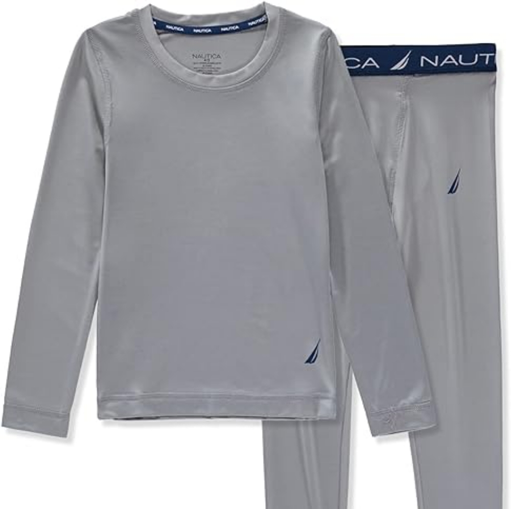 Nautica 2pc boys brushed base layer set